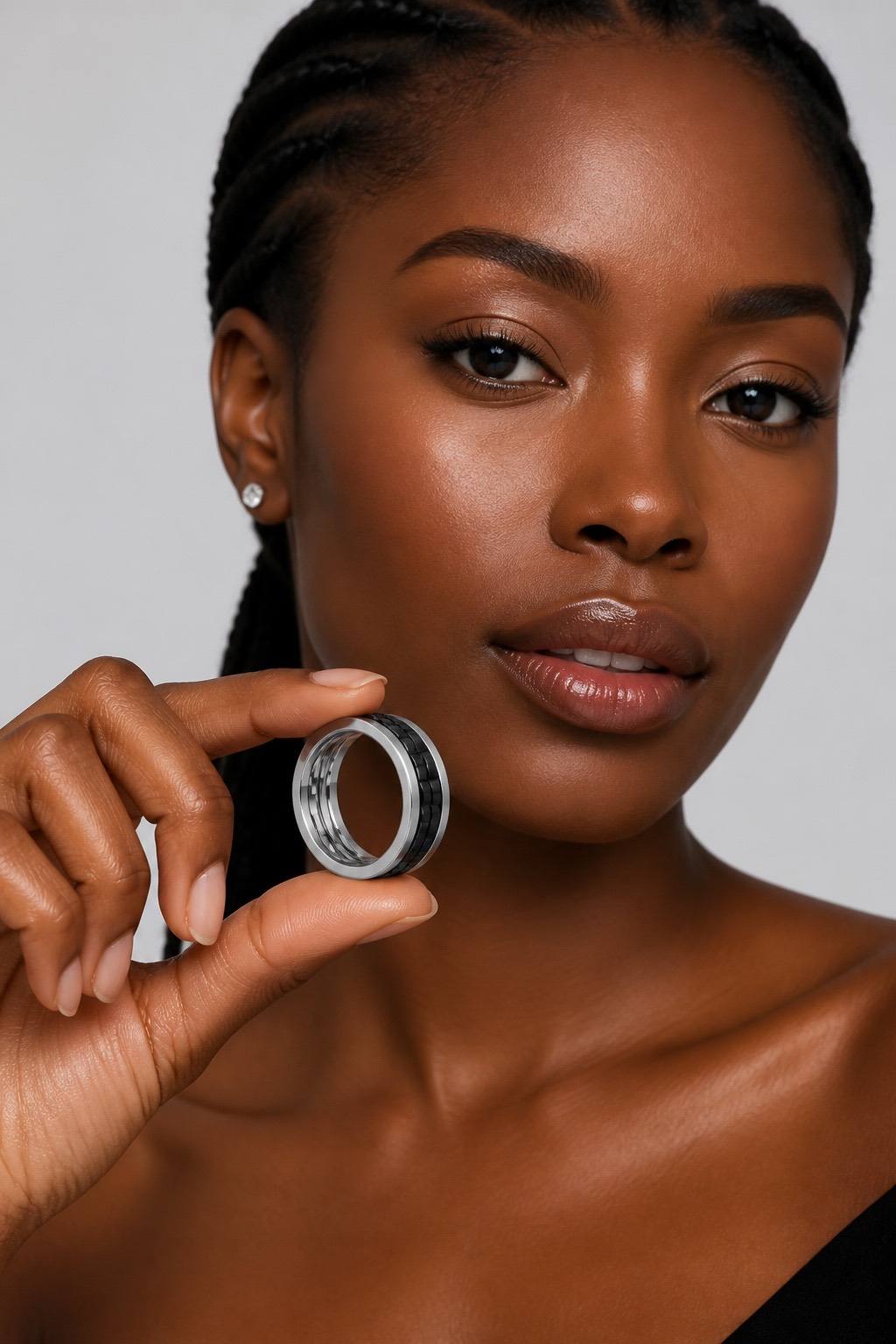 VOGUE BAZAAR stainless steel spinning ring